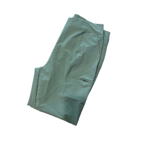 Fabletics Pants - Fabletics Womens XXL 2XL High Waisted Hybrid Cargo Pant Olive‎ Green Zip Pockets